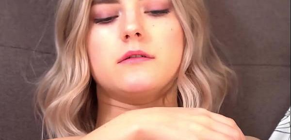  Steamy cutie rubs tight quim until she is having orgasm